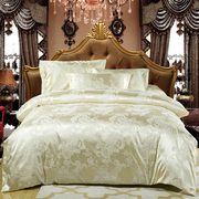 四件b套床上用品1.8m红色结婚高档1.5欧式奢华被套床单2米丝