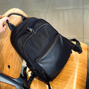 时尚牛津布双肩包包女2022黑色背包欧美休闲包大容量旅行包潮