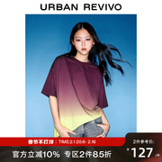 UR2023秋季女装潮流高街设计感扎染宽松休闲短袖T恤UWV430006