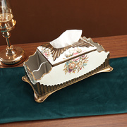 美式纸巾盒客厅家用餐桌多v功能，遥控器收纳创意抽纸盒欧式简约轻