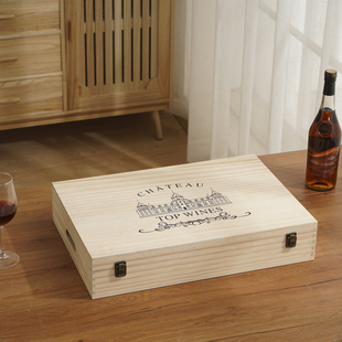 红酒包装盒6只葡萄酒木箱高档礼盒油漆木盒木质红酒盒子工厂直发