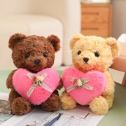 小熊公仔抱爱心泰迪，熊猫抱抱熊玩偶毛绒玩具，熊布娃娃生日礼物女孩