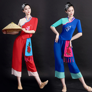 秧歌服演出服民族古典舞蹈服装现代打鼓腰鼓表演服女成人套装
