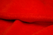 大牌原版进口橘红色单面顺毛阿尔巴卡长毛面料设计师大衣布料