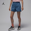 Jordan耐克乔丹女子短裤夏季丹宁色美式运动裤纯棉FN5690