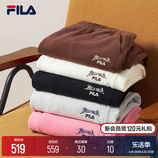 FILA 斐乐情侣针织长裤2023秋季美式时尚休闲宽松阔腿裤