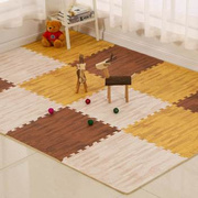 木纹地垫泡沫拼接卧o室地板儿童家用客厅拼图地毯爬行垫可坐大