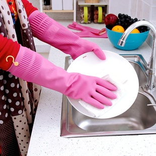 韩国进口耐用型橡胶家务，手套家用洗碗刷碗神器洗衣服防水乳胶手套