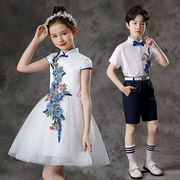 儿童装小学生节纱裙中团男女中国风舞蹈六演出服童一表演服大合唱