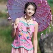 民族风女装2024夏季中国风复古刺绣花背心吊带肚兜打底衫内搭