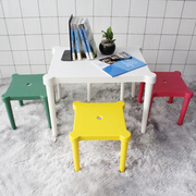 经济型塑料防滑凳矮凳子幼儿园，小板凳方凳，套装家用塑料凳换鞋凳
