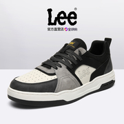 Lee男鞋黑色板鞋2024春季高级运动休闲鞋男透气百搭男士潮鞋