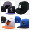 全封闭帽子棒球队d标志logo嘻哈，封口不可调节板帽青年街舞反戴帽