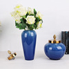 创意现代书桌配件欧式家居摆件陶瓷纯色工艺品花瓶