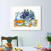 十字绣水果花卉花瓶客厅餐厅卧室玄关欧式田园油画风格小件简单绣