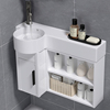 小户型防水挂墙式洗手盆柜组合铝，浴室柜窄边置物柜马桶陶瓷壁挂盆