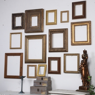 孤品大集合--欧式古典雕花相框复古油画外框挂墙装饰实木像框镜框