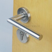 304不锈钢门拉手 欧式卧室门锁执手 静音锁体铜锁芯 双开对开门锁