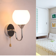 拉线客厅开关欧式床头灯卧室壁灯带壁灯简约现代具美式创意阳台灯