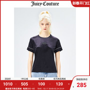 Juicy Couture橘滋美式夏季时尚宽松半袖上衣丝绒短袖T恤女