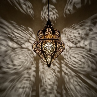 Moroccan hanging lamp摩洛哥镂空雕花复古餐厅民宿酒店艺术吊灯