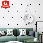北欧风格壁纸ins现代简约几何黑色点点圆点，客厅卧室电视背景墙纸