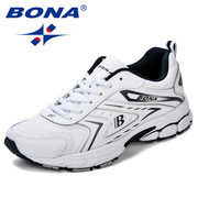 BONA男鞋秋季运动鞋休闲鞋轻便舒适透气冬季男士跑步旅游潮鞋