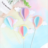 创意蛋糕装饰插件浪漫白云立体热气球插牌插卡，小清新装扮风格