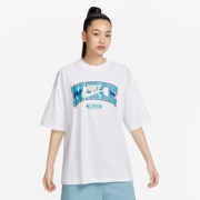 耐克女夏季针织圆领纯棉宽松透气运动休闲短袖T恤FQ7011-100