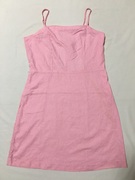 外贸原单r*t粉色灰绿色，亚麻吊带连衣裙，短裙简约纯色抹胸纯欲
