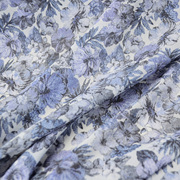 蓝紫色高捻雪纺布料 柔软垂感很好 基本不透 连衣裙衬衣面料