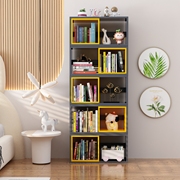 书架落地简易家用多层卧室客厅，柜子靠墙，家用收纳置物架组合小书柜