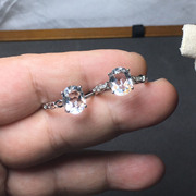 天然白水晶(白水晶)戒指女款开口可调钻石切面，活口复古日韩简约半宝石时尚