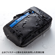 日本sanwasupply山业5.5英寸防泼水手机包运动(包运动)臂包适用于iphone臂带包附金属搭扣耳机包钥匙(包钥匙)随身小物收纳包
