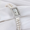 melissa手表手链表珍珠镶水钻，表带时尚潮流方形表盘时装女表