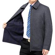 秋冬款装中新年男爸式夹克，2268-op商务休闲羊毛，茄克衫爸羊绒保暖