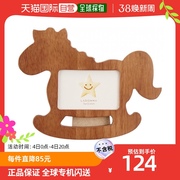 日本直邮Ladonna婴儿相框棕色小马图案实用木制LB21-S2-BR