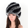 帽子獭兔毛菠萝帽，冬季保暖韩版獭兔皮草帽子，整皮编织女帽圆帽双面