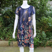 卡亚卡2024夏装女装连衣裙，as849-1短袖中老年套裙衣