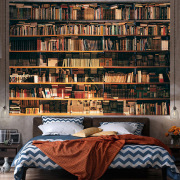 欧美风书屋书架背景布墙壁(布，墙壁)装饰挂毯床头，挂布壁画床头卧室客厅改造