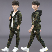 男童秋装套装2022儿童中大童，秋季童装三件套男孩运动韩版潮衣