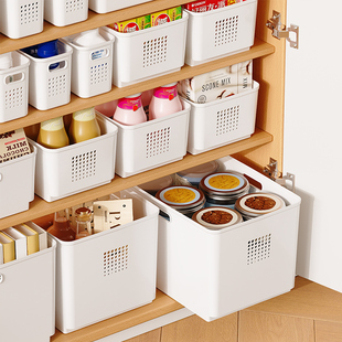 日式杂物收纳筐收纳箱家用零食玩具宿舍厨房置物筐塑料桌面收纳盒