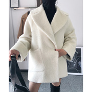 2023女冬重磅苏力阿尔巴卡羊驼绒大衣中长款a版毛呢外套上衣
