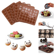 烘焙模具耐高温圣诞马卡龙硅胶垫巧克力饼干模裱花器壶马卡龙工具