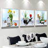 餐厅装饰画现代简约水晶创意个性厨房饭厅三联歺厅水果电表箱挂画