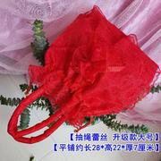 上新大红色蕾丝布包小包包，女包新娘用结婚包伴娘(包伴娘)手提包化状婚