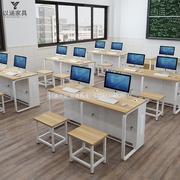 学校机房微机室电脑桌培训室电脑桌椅单人双人办公台式桌
