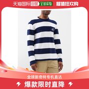 香港直邮潮奢 Polo Ralph Lauren 男士条纹棉质厚绒布长袖T恤