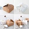 高档ins盒定制牛皮纸烘焙盒月饼饼干包装盒正方形结婚喜糖盒