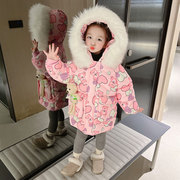 女宝宝棉服儿童洋气可爱冬装棉衣小女孩加厚棉袄冬季衣服女童外套